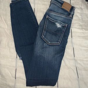 High rise skinny jeans